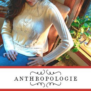 Anthropologie/Rosie Neira | 'Cloudleaf' Handknit Wool Blend Sweater